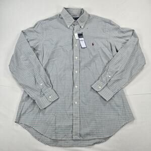 NWT Ralph‎ Lauren Plaid Long Sleeve Classic Fit Button Up Shirt Men's Size Large